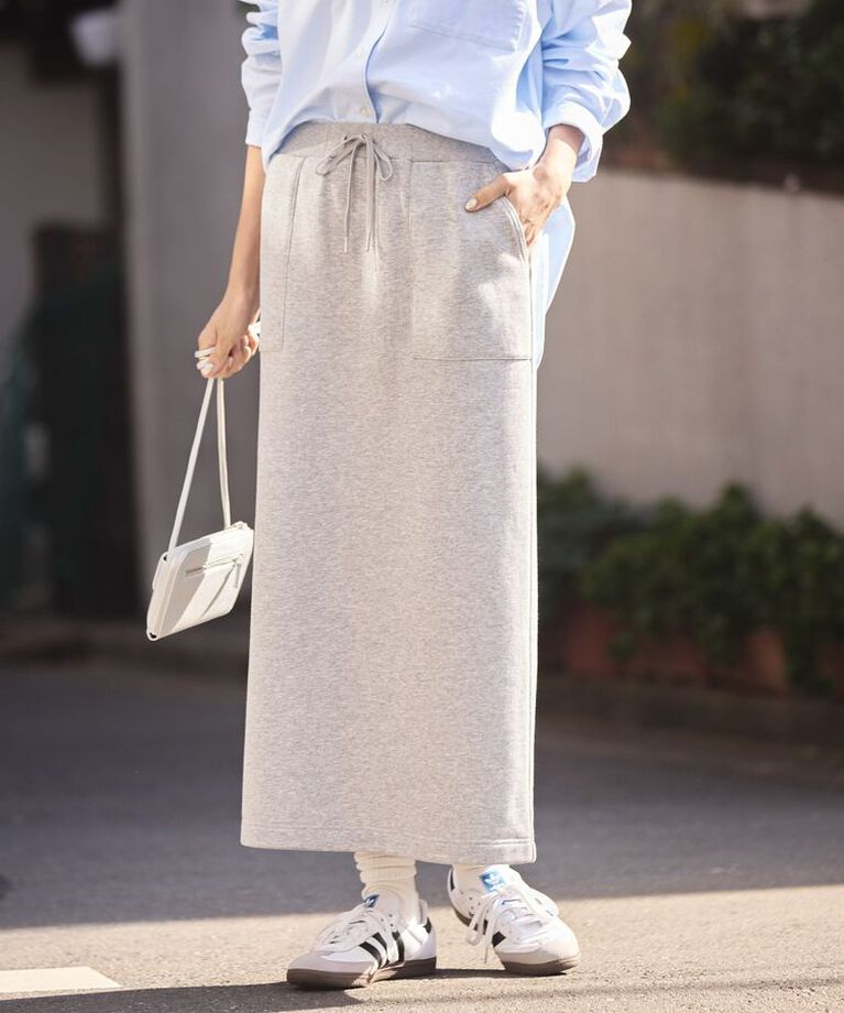 AMERICAN HOLIC「裏起毛スウェットタイトスカート」|タイト|Light Gray Mixture