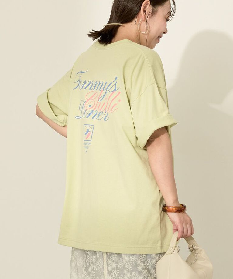 AMERICAN HOLIC「バックロゴプリントTシャツ」|Tシャツ・カットソー|Lime Green