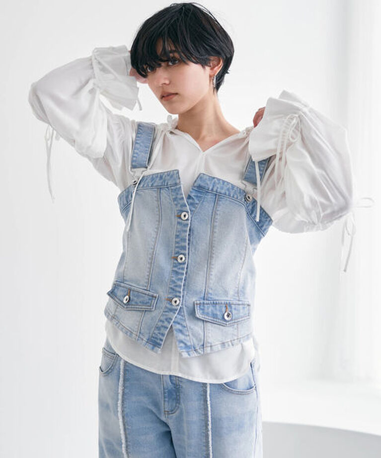 Editt by YECCA VECCA「【ORGABITS】デニムビスチェ」|ベスト・ジレ|