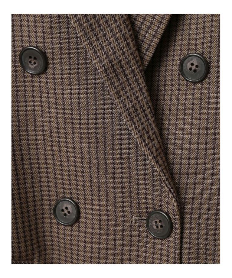 YECCA VECCA「【CLASSY.掲載】チェック柄ロングジャケット」|テーラードジャケット|