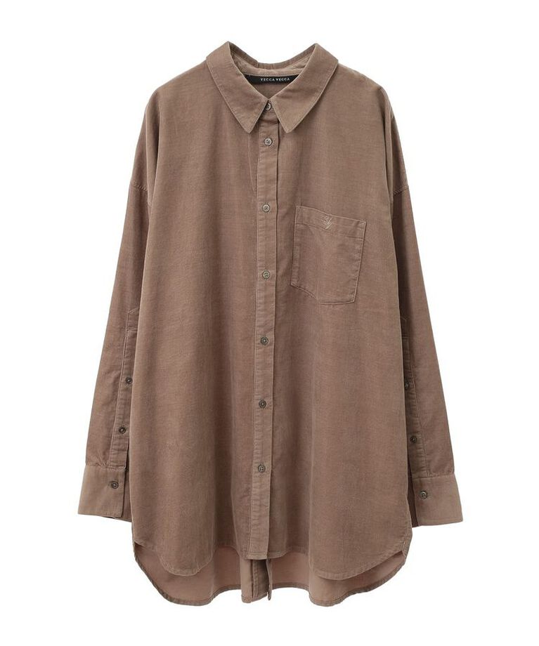 YECCA VECCA「コーデュロイバック釦デザインシャツ」|シャツ・ブラウス|