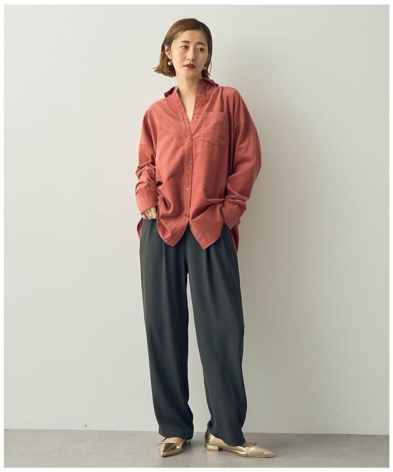 YECCA VECCA「コーデュロイバック釦デザインシャツ」|シャツ・ブラウス|