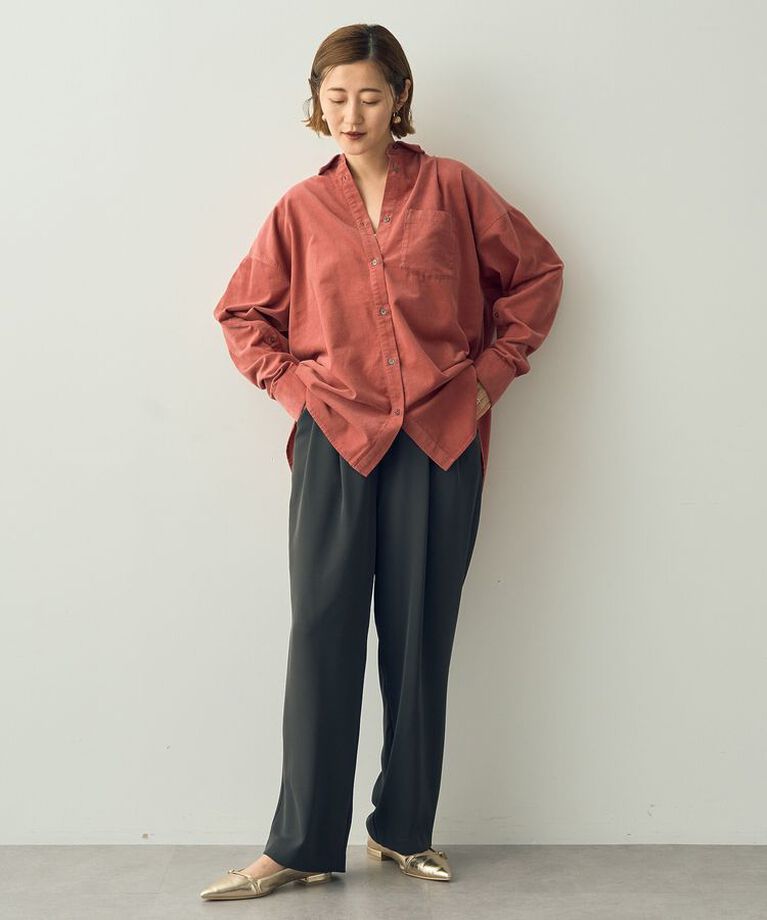 YECCA VECCA「コーデュロイバック釦デザインシャツ」|シャツ・ブラウス|
