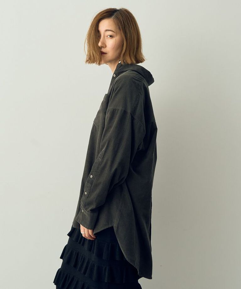 YECCA VECCA「コーデュロイバック釦デザインシャツ」|シャツ・ブラウス|