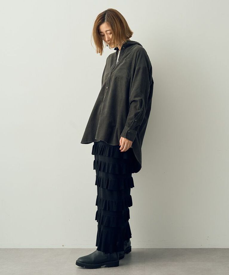 YECCA VECCA「コーデュロイバック釦デザインシャツ」|シャツ・ブラウス|