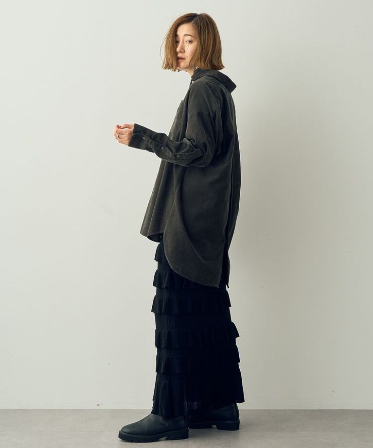 YECCA VECCA「コーデュロイバック釦デザインシャツ」|シャツ・ブラウス|