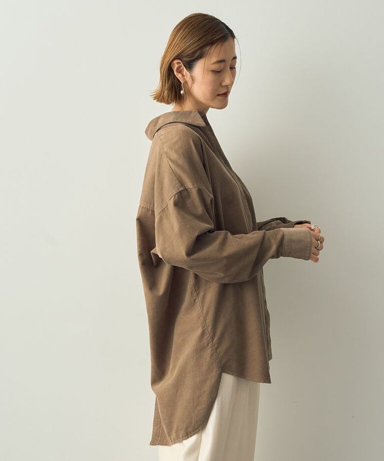 YECCA VECCA「コーデュロイバック釦デザインシャツ」|シャツ・ブラウス|