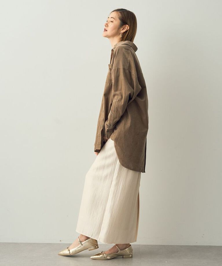 YECCA VECCA「コーデュロイバック釦デザインシャツ」|シャツ・ブラウス|