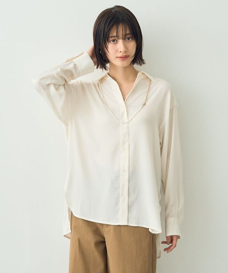 YECCA VECCA「ヴィンテージサテンシャツ」|シャツ・ブラウス|