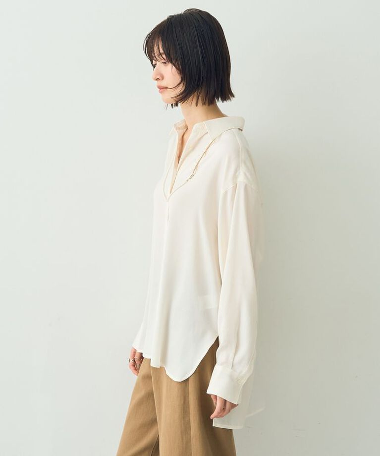 YECCA VECCA「ヴィンテージサテンシャツ」|シャツ・ブラウス|