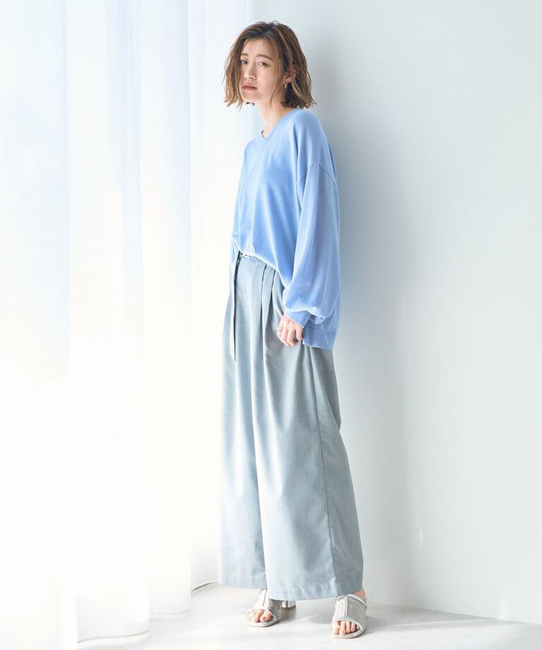 YECCA VECCA「ハイウエストベルトデザインタックワイドパンツ」|その他|