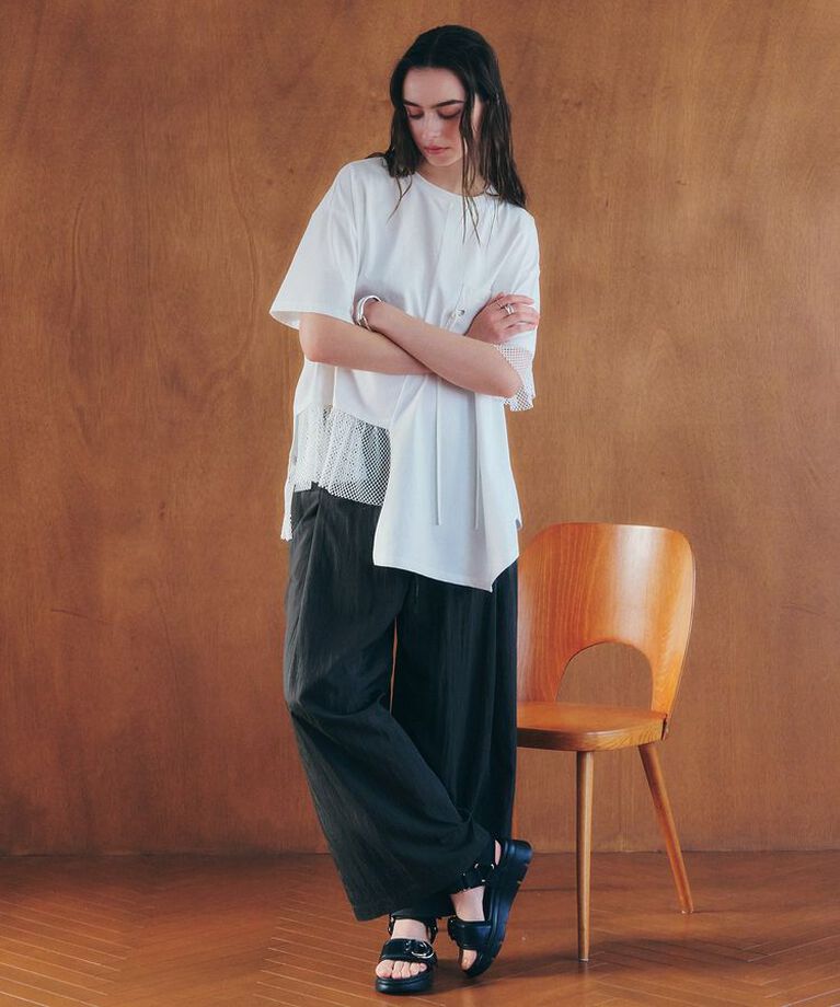 Editt by YECCA VECCA「ドライタッチイージーワイドパンツ」|その他|Charcoal Gray