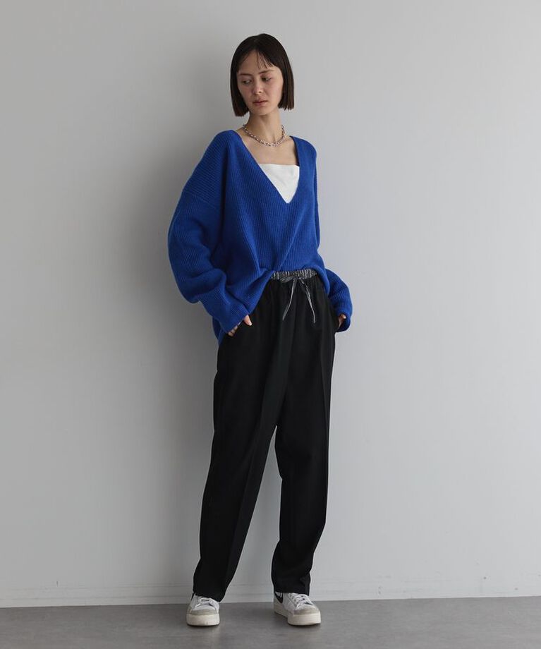 GARAGE OF GOOD CLOTHING「深Vネック畔ニットプルオーバー」|ニット・セーター|