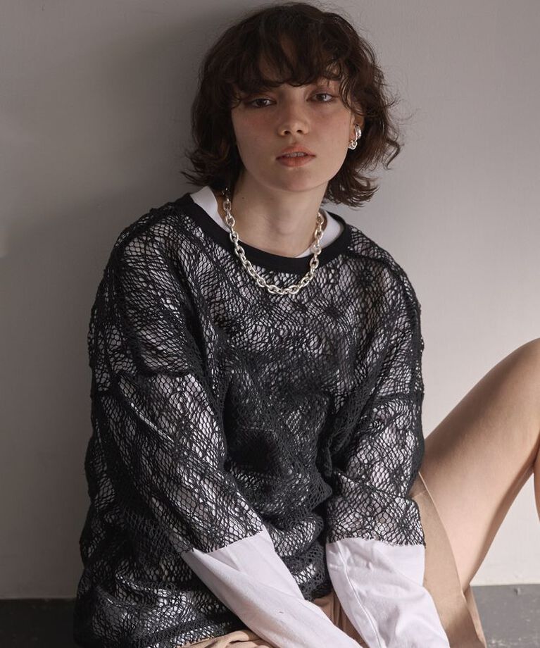 GARAGE OF GOOD CLOTHING「【日本製】メッシュプルオーバー」|Tシャツ・カットソー|Black