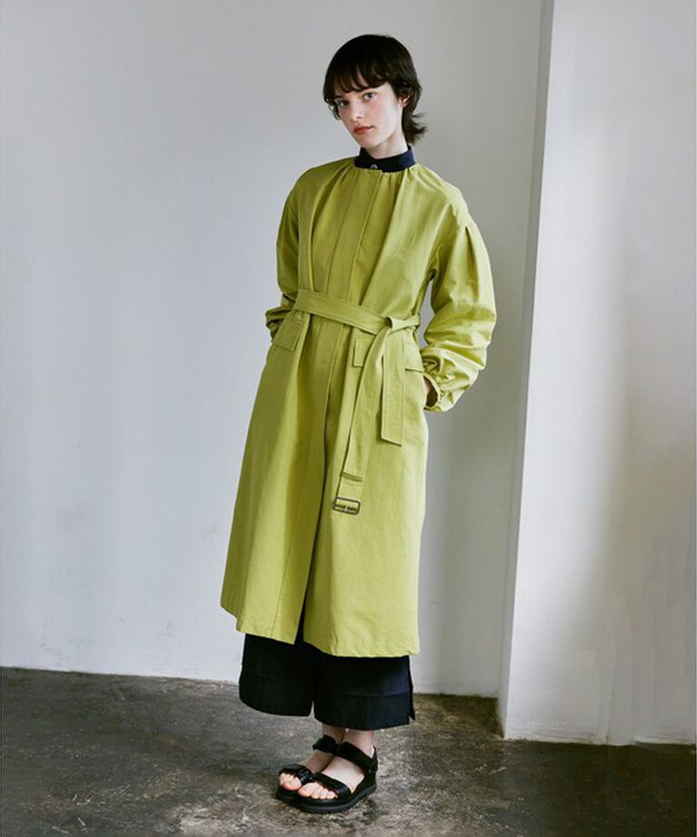 allureville「綿ナイロンクロスギャザーネックコート」|ダッフルコート|