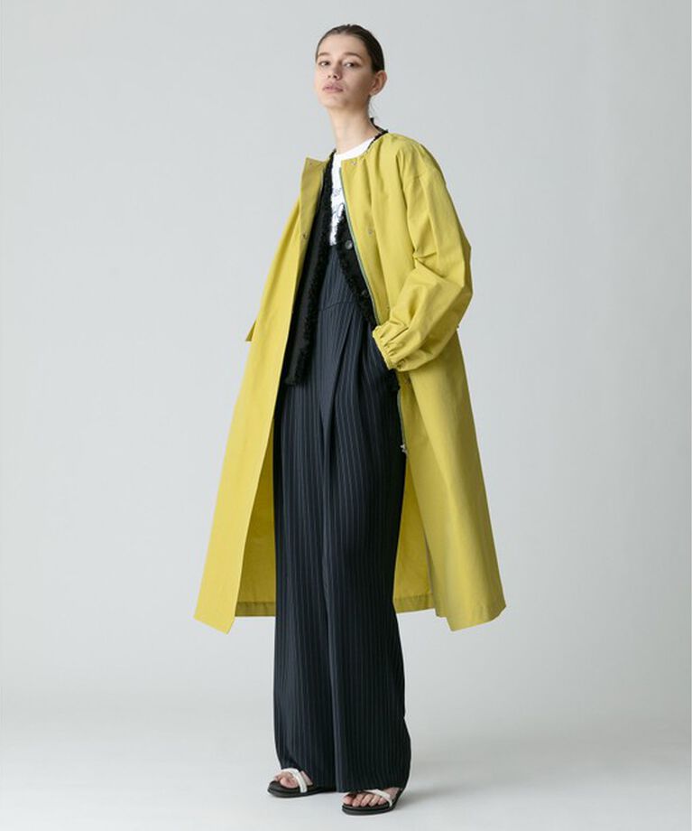 allureville「綿ナイロンクロスギャザーネックコート」|ダッフルコート|