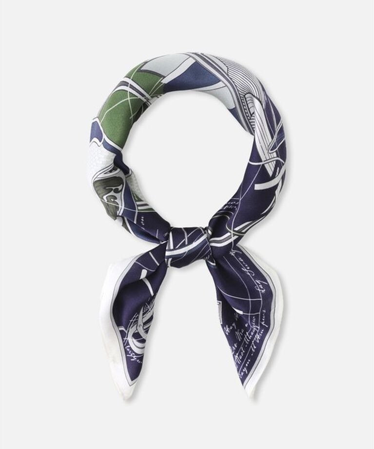 allureville「キャリッジモチーフシルクスカーフ」|その他|カーキ