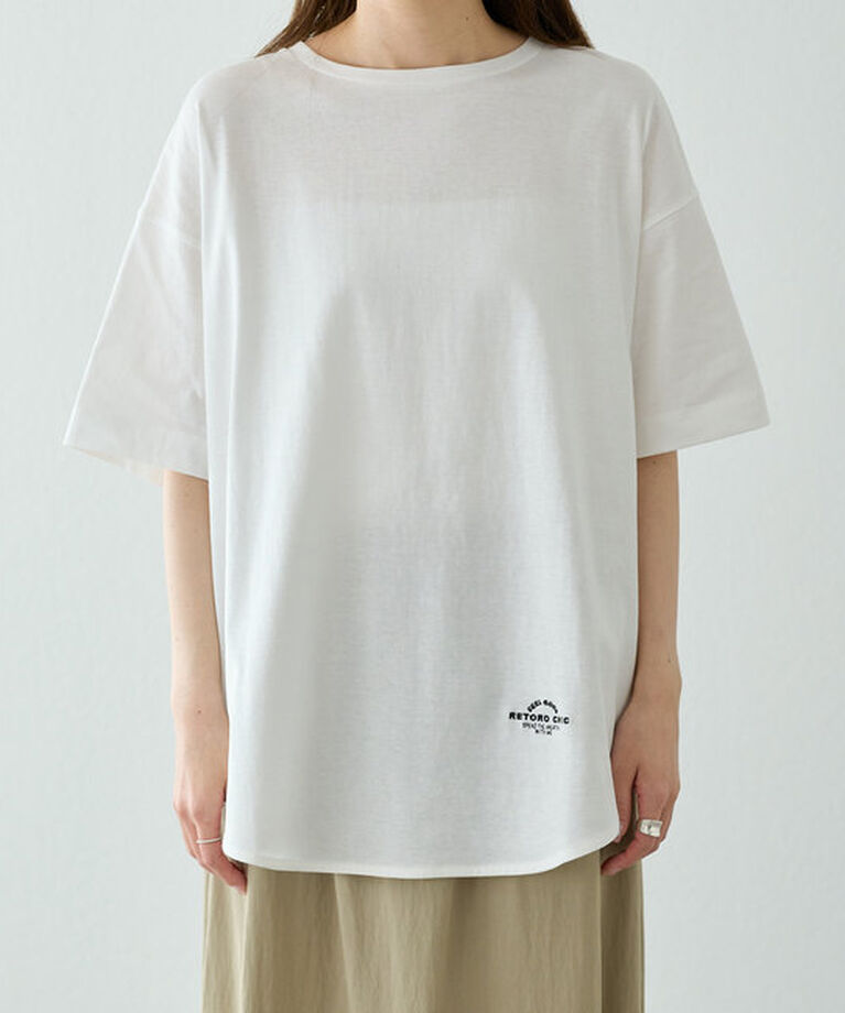  「【汗シミ防止】ワンポイントロゴTシャツ」|プルオーバー|