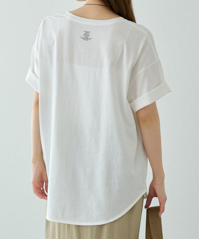  「【汗シミ防止】ワンポイントロゴTシャツ」|プルオーバー|