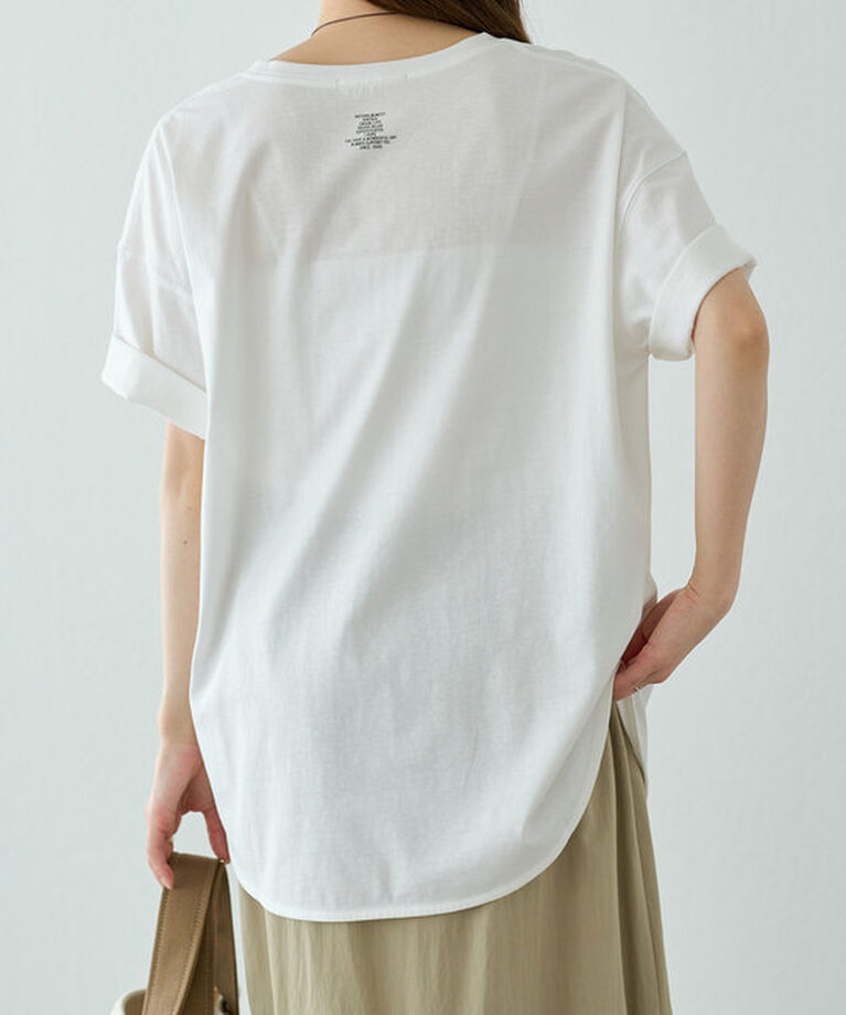  「【汗シミ防止】ワンポイントロゴTシャツ」|プルオーバー|