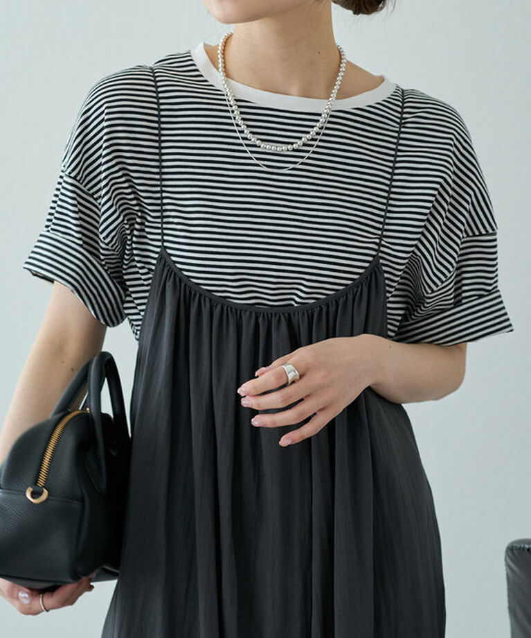  「【汗シミ防止】ワンポイントロゴTシャツ」|プルオーバー|