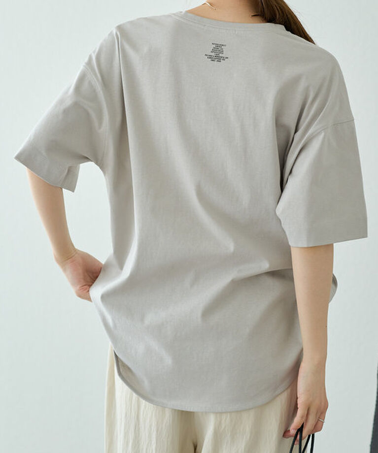  「【汗シミ防止】ワンポイントロゴTシャツ」|プルオーバー|
