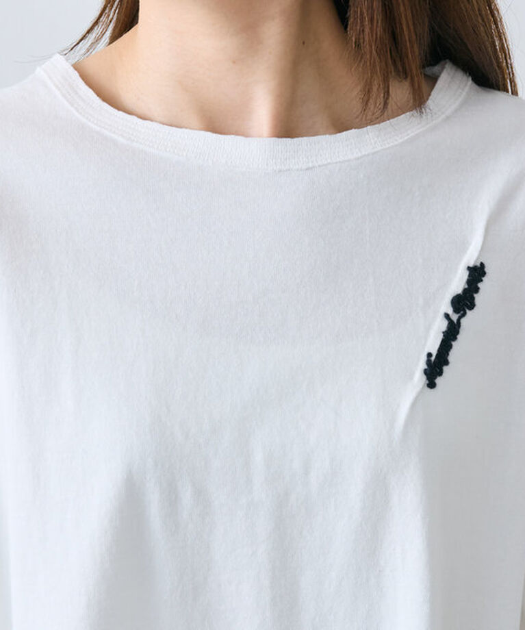  「タックロゴ刺繍Tシャツ」|プルオーバー|