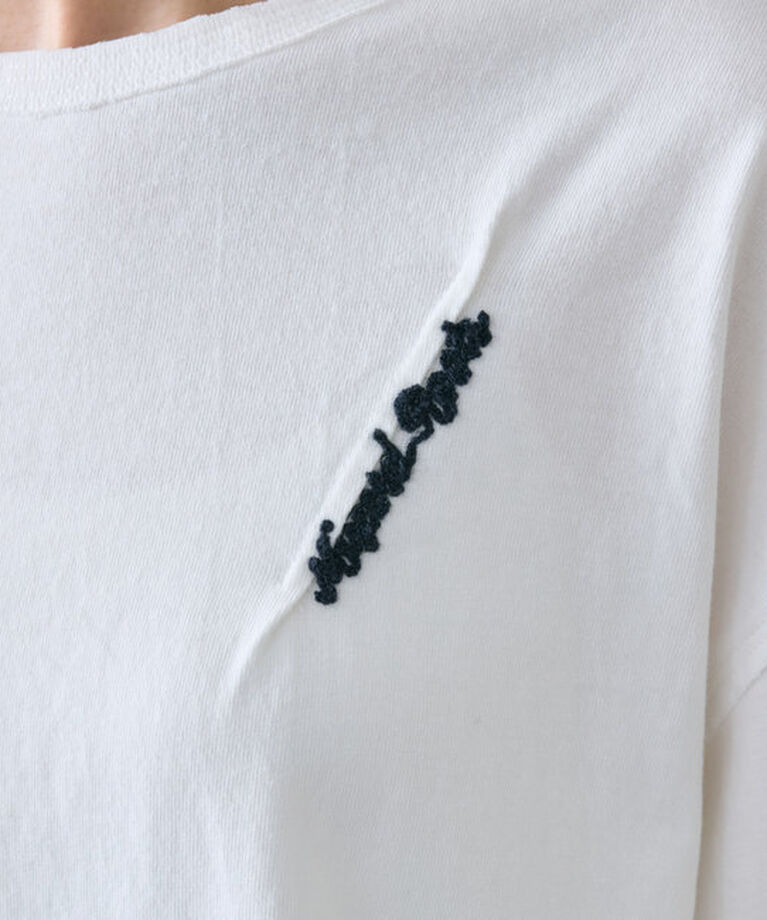  「タックロゴ刺繍Tシャツ」|プルオーバー|