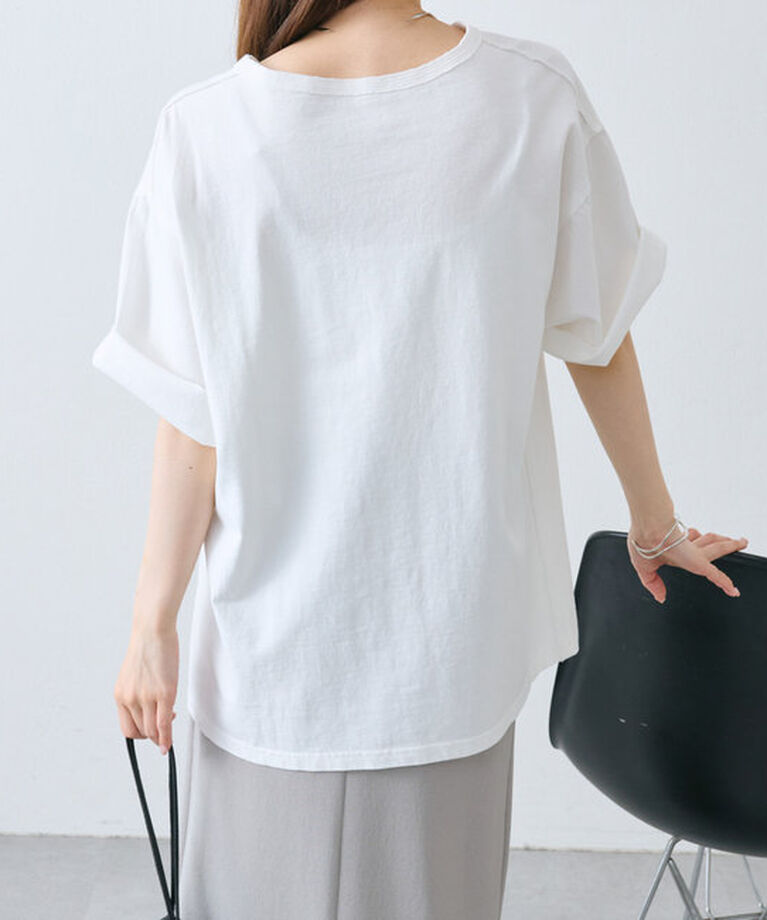  「タックロゴ刺繍Tシャツ」|プルオーバー|