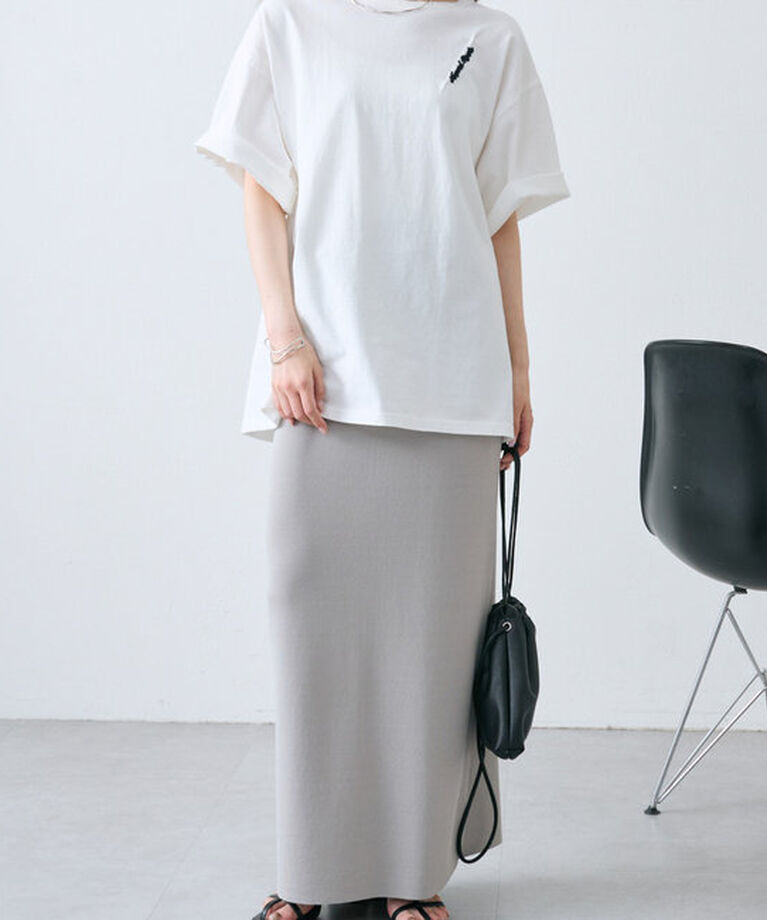  「タックロゴ刺繍Tシャツ」|プルオーバー|