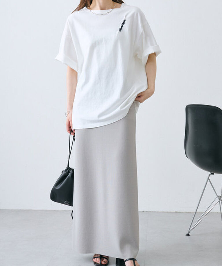  「タックロゴ刺繍Tシャツ」|プルオーバー|