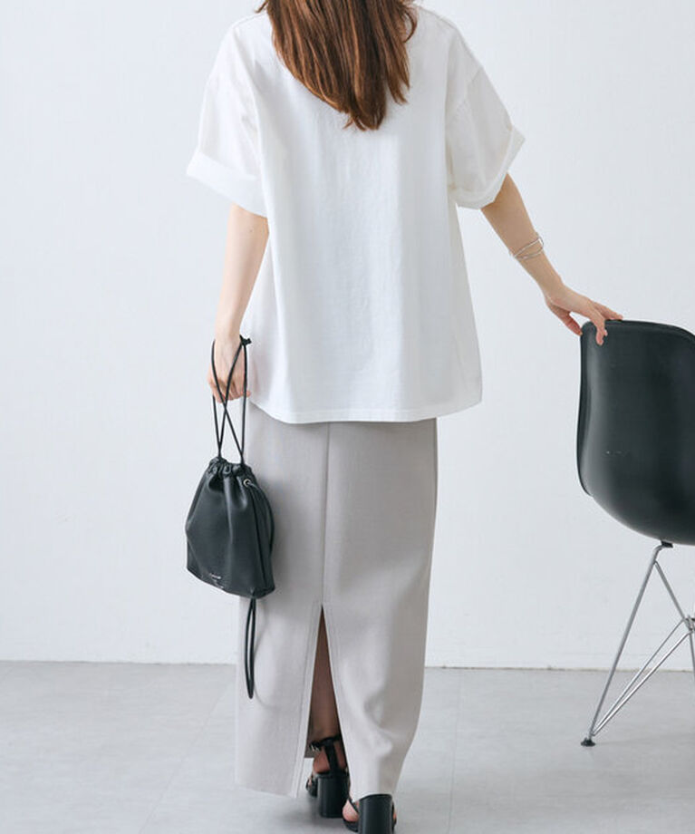  「タックロゴ刺繍Tシャツ」|プルオーバー|