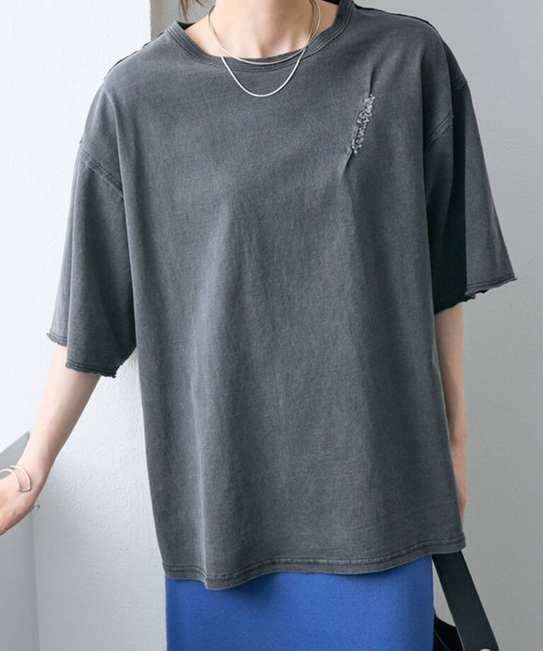  「タックロゴ刺繍Tシャツ」|プルオーバー|