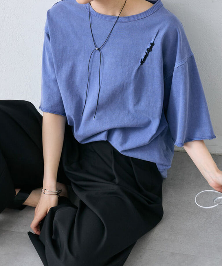  「タックロゴ刺繍Tシャツ」|プルオーバー|