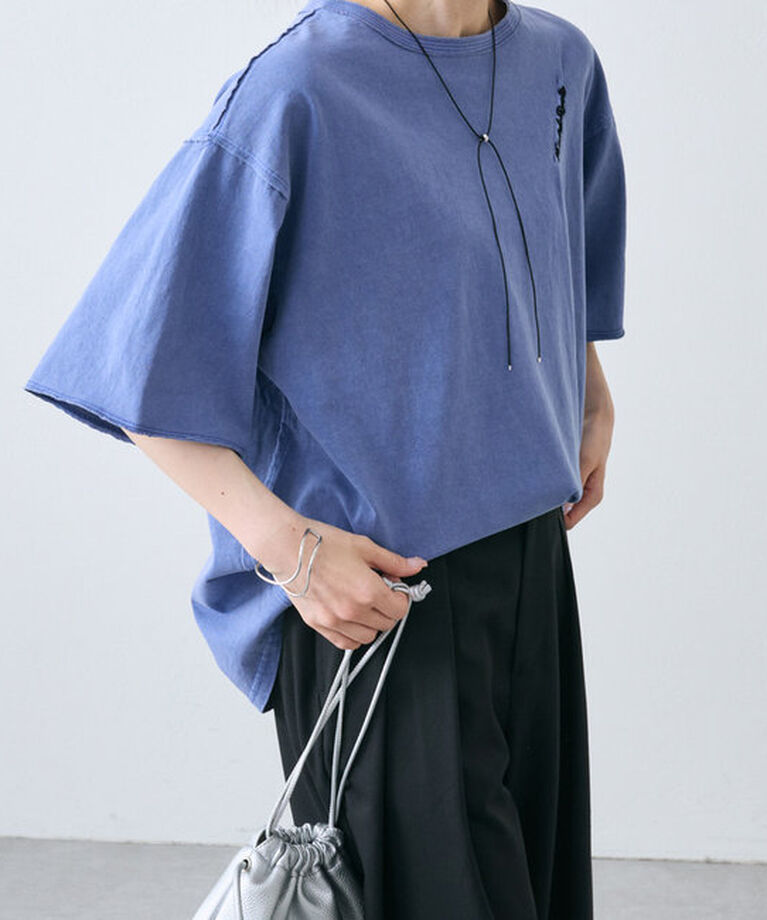  「タックロゴ刺繍Tシャツ」|プルオーバー|