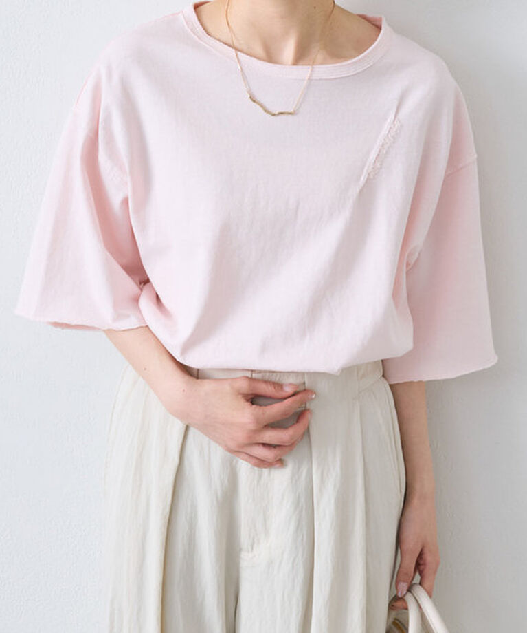  「タックロゴ刺繍Tシャツ」|プルオーバー|