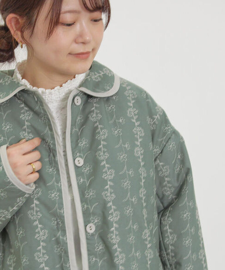 Samansa Mos2「中綿花柄刺繍パイピングジャケット」|その他|