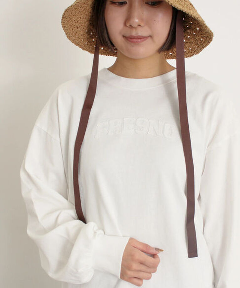 Samansa Mos2「ピグメント加工ワッペンロゴスウェット」|Tシャツ・カットソー|オフホワイト