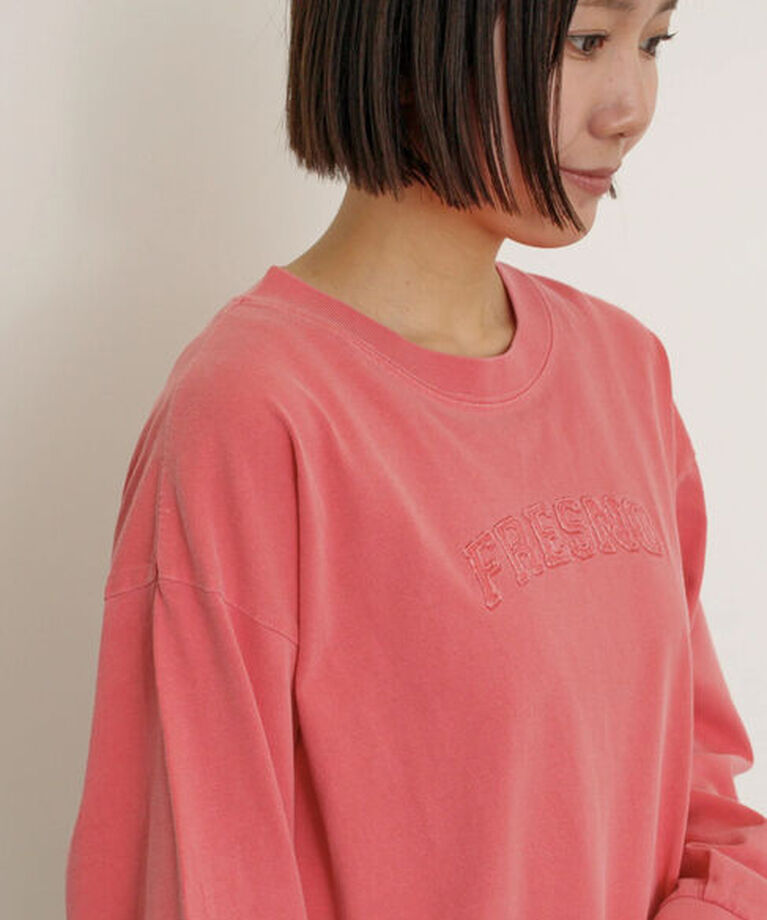 Samansa Mos2「ピグメント加工ワッペンロゴスウェット」|Tシャツ・カットソー|