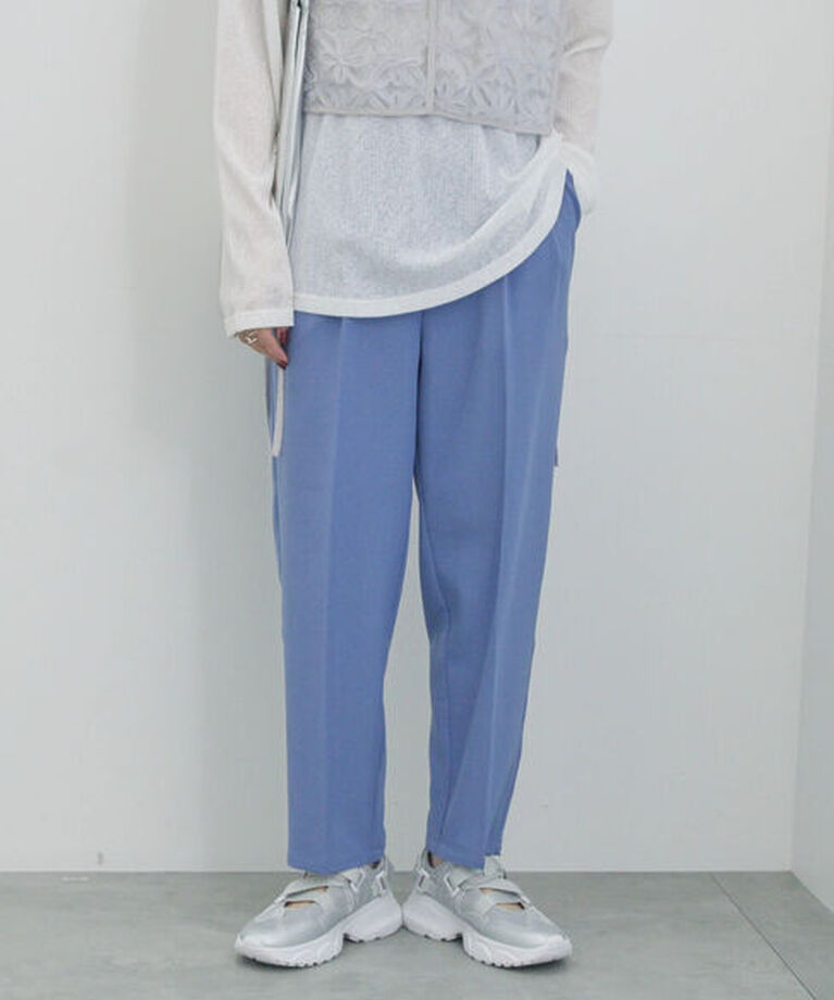 Samansa Mos2 blue「【イージーケア・吸水速乾】マルチスタイルテーパードパンツ」|その他|