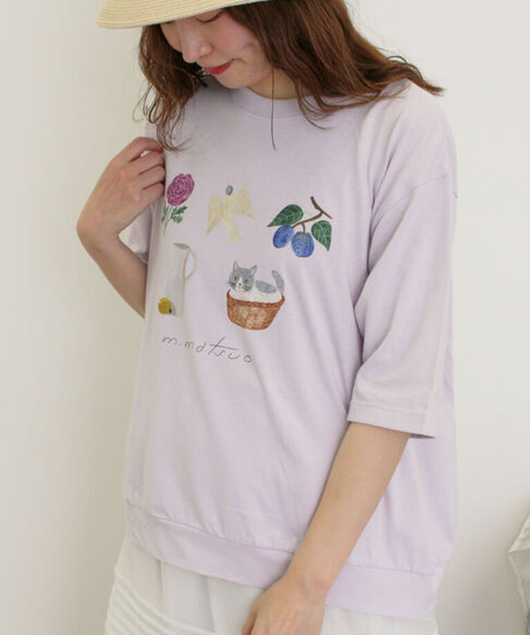 Samansa Mos2「【miyuki matsuo×Samansa Mos2】タックTシャツ」|Tシャツ・カットソー|