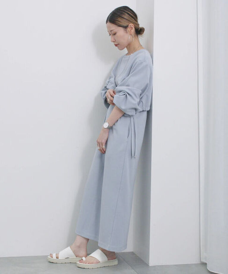 Samansa Mos2 blue「【ふっくらクッション】厚底トングサンダル」|ビジネス・ドレスシューズ|