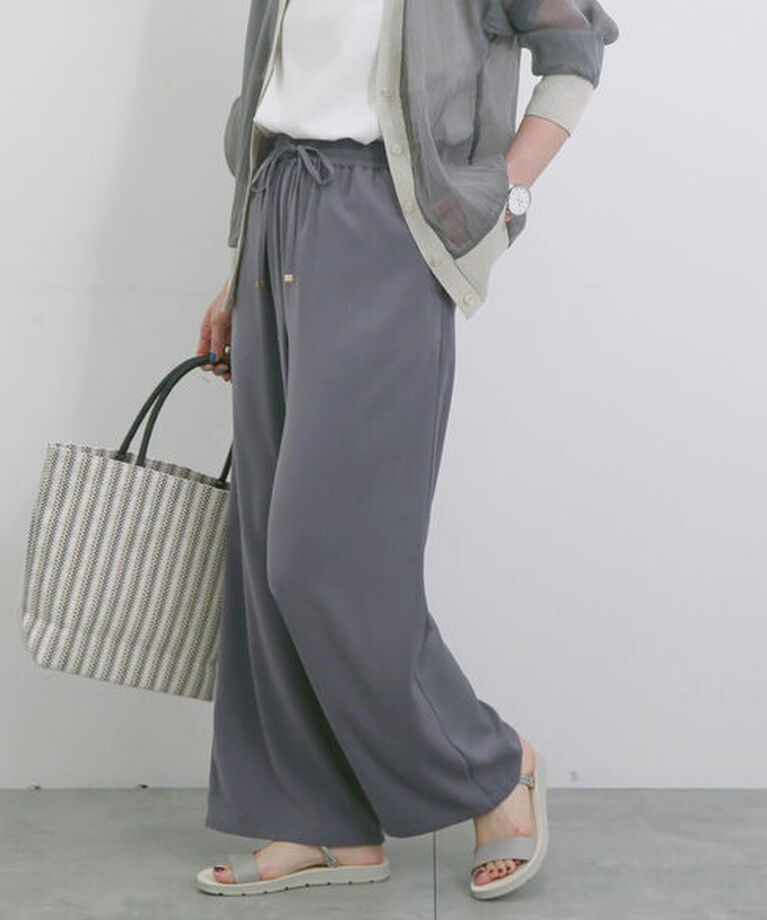 Samansa Mos2 blue「【接触冷感】イージーパンツ」|その他|