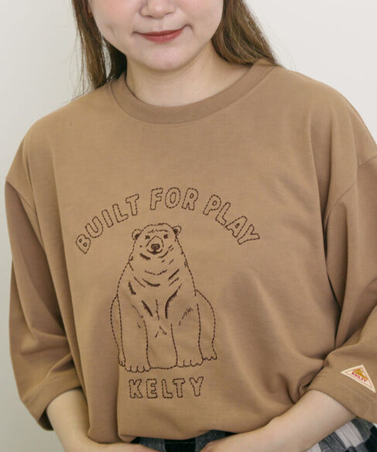 Samansa Mos2「【KELTY×Samansa Mos2】ベアー刺繍Tシャツ」|Tシャツ・カットソー|