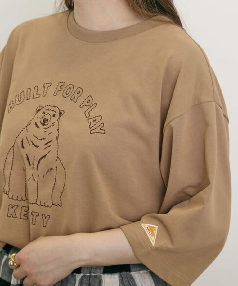 Samansa Mos2「【KELTY×Samansa Mos2】ベアー刺繍Tシャツ」|Tシャツ・カットソー|