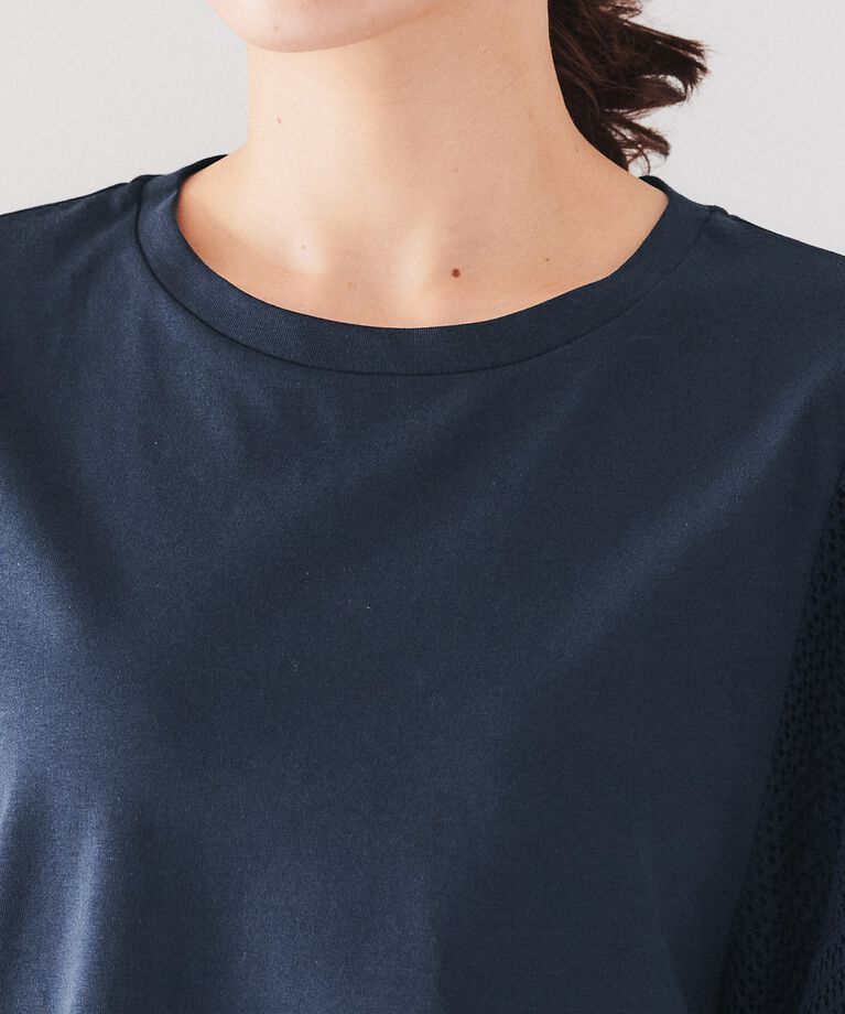 UNTITLED「【今年も登場！フェミニントップス】袖幾何レースカットソー」|Tシャツ・カットソー|