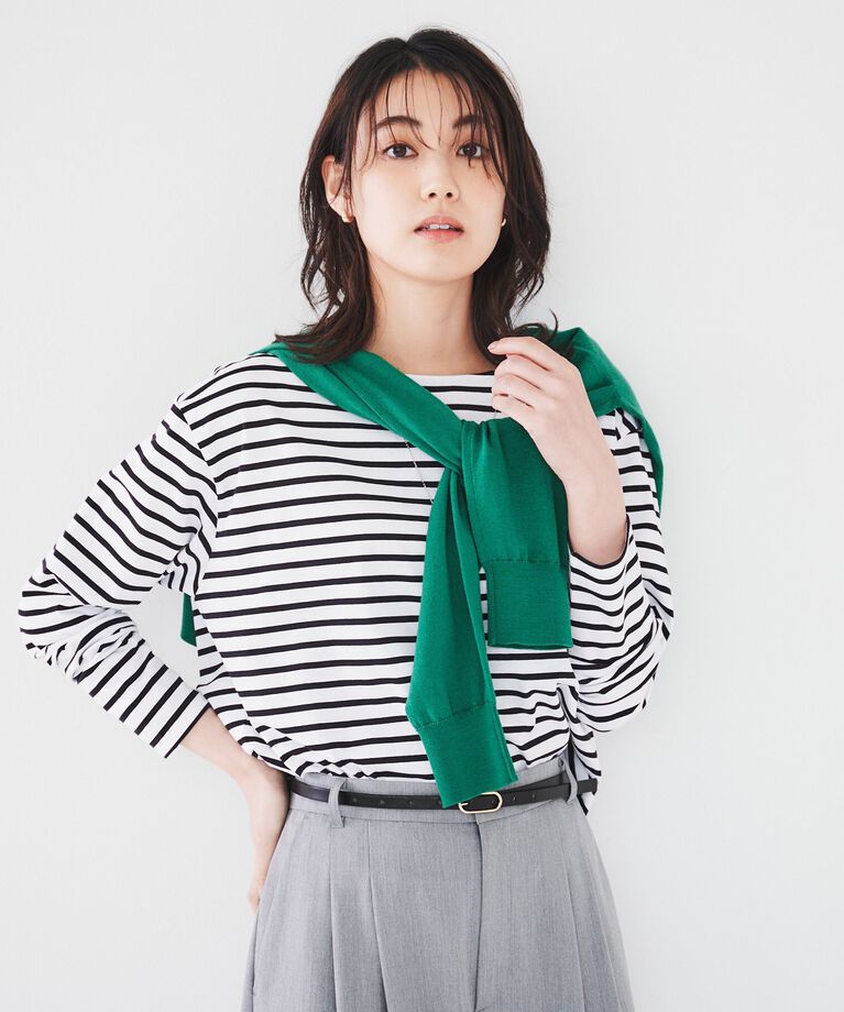 UNTITLED「【重ね着インナーにおすすめ】コットンインナーカットソー」|Tシャツ・カットソー|オフホワイト(303