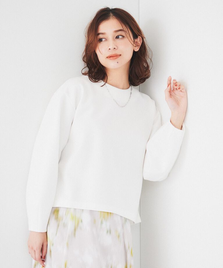 UNTITLED「【洗える/後ろファスナー】ダンボールプルオーバー」|Tシャツ・カットソー|オフホワイト(003