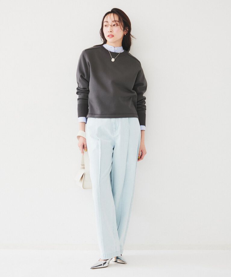 UNTITLED「【オンオフ使える】ドルマンスリーブ ニットプルオーバー」|ニット・セーター|