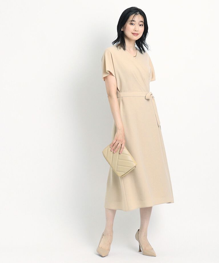 COUP DE CHANCE「【洗える／日本製／清涼感】夏におすすめ！女性らしいカシュクール風デザインワンピース」|ワンピース|